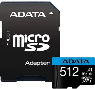 Карта;памяти;microSDXC;512GB;A-Data;AUSDX512GUICL10A1-RA1 122080