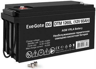 {{photo.Alt || photo.Description || 'Батарея;аккумуляторная;;Exegate;DTM;1265L'}}