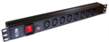 Блок розеток 19", 8 розеток TWT TWT-PDU19-10A8C3 137020