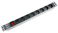 Блок розеток 19", 8 розеток Cabeus PDU-8P 137041