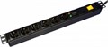 Блок розеток 19", 6 розеток Eurolan 60A-61-07-06BL 137138