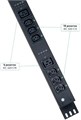 Блок розеток  Cabeus SMART-PDU-32-1P-18C13-6C19-I309-CM 137265