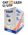 Кабель витая пара U/UTP 5e кат. 4 пары Filum FL-PF-5E-UUTP4-24AWG-LSZH-305-GY 137745