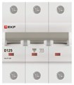 Автоматический выключатель  EKF mcb47125-3-125D 149503