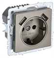 Розетка с заземлением  IEK BR-R14-16-U21-D31-K37 157075