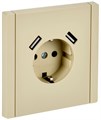 Розетка с заземлением с 2 USB  IEK FP-R14-16-U22-018-K10 157199