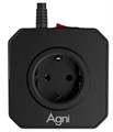 Сетевой фильтр  AGNI TP-VE4U5E-3m-black 157419